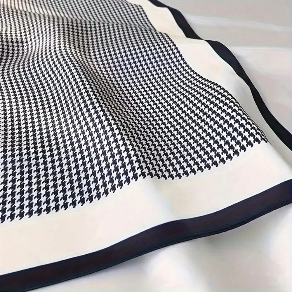 Silky Scarf, Simple Pattern Scarf 70cm Square Neck Scarves Shawl - Picture 5 of 5